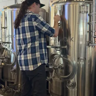 a man working on a brewery