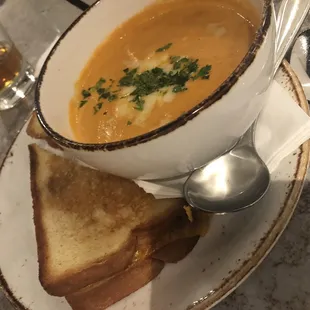 soup and toast