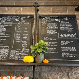 The menu