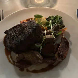 Filet with fingerling potatoes and veggies