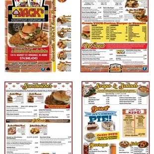 Jack's Menu as of 12/30/24