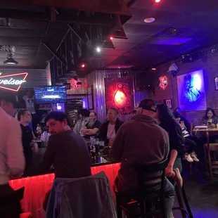 Small bar, but FUN! About 20 folks can fill it up. Shots of Fireball are only $5.75!!!