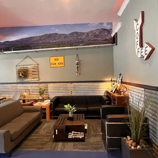 Cool, little corner lounge area.