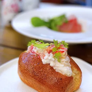 Lobster Roll w/ parker house roll, garlic butter, lemon mayo | $29