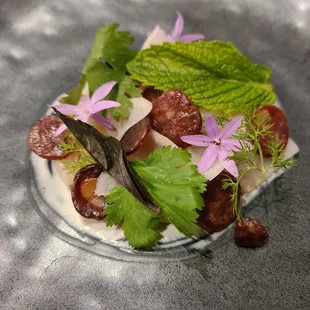 Scallops with chinese sausage