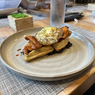 Hot Drunken Chicken and Mochi Waffle