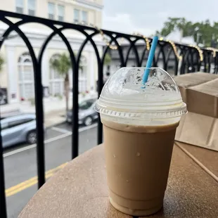 a cup of coffee on a table