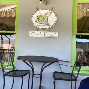 two chairs and a table