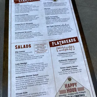 the menu
