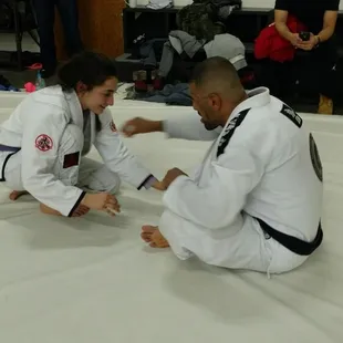 Professor with student