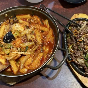 Tteokbokki and Beef Bulgogi