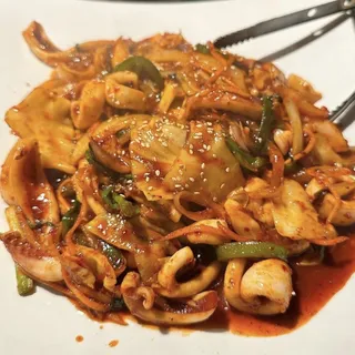 SS2. Spicy Calamari Stir Fry with Vegetables Seafood Special