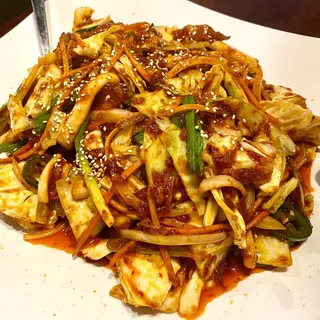 SS4. Spicy Stir Fried Calamari and Pork Belly with Vegetables Seafood Special