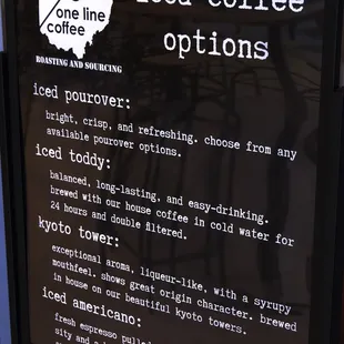 Lots of summer coffee over ice options!