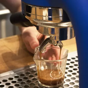 The perfect espresso shot pulled so you can watch!