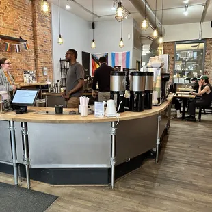 customers at the counter