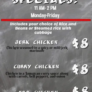 the menu