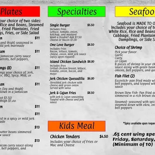 New menu