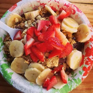 Acai bowl with strawberries