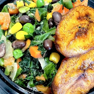 Collard greens and mixed veggies