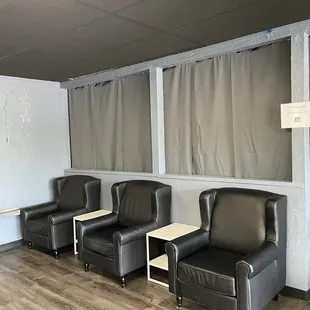 They have lots of sofa seats for when you wait.