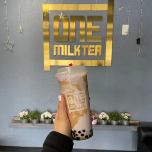 Taro milk Tea with Boba