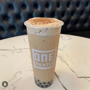 Tiramisu Milk Tea (with tiramisu foam)