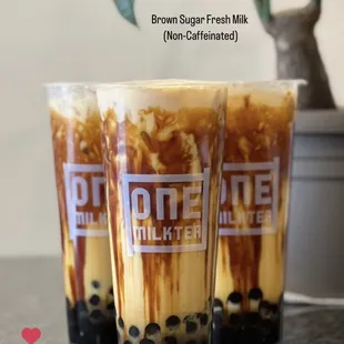 Brown Sugar Fresh Milk (with boba)