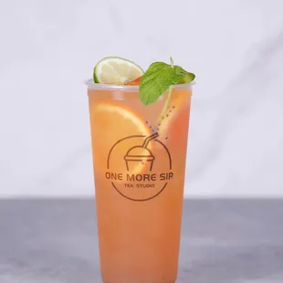 a glass of orange blossom tea