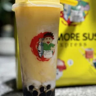 Mango Smoothie With Coconut And Boba 700Ml