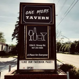 a sign for a place for everyone like our facebook page