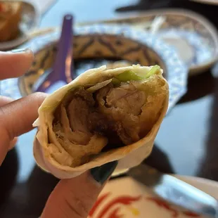 Inside of the duck wrap