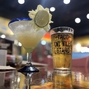 The Frida margarita + a lager