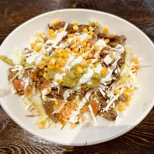 Burrito bowl with steak