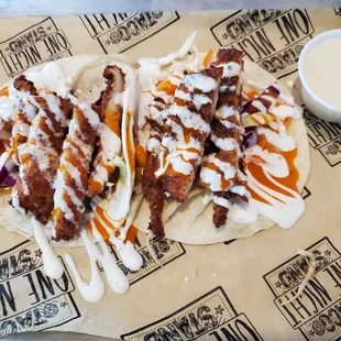 Buffalo chicken tacos