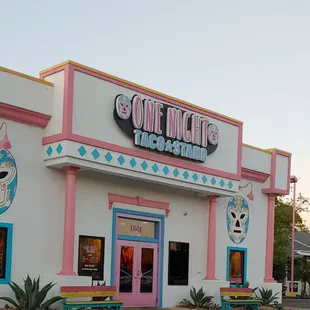 the front of the restaurant