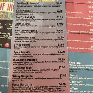 All Specialty Drinks