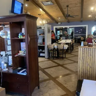 View from the host desk at entrance to the restaurant.