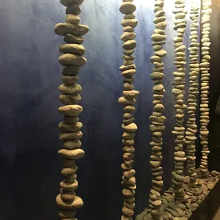 Love the pebble decorations