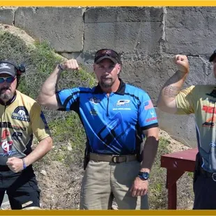 ONE on ONE Firearms owners Sean Young and Joe Truesdale with Mike Seeklander.
