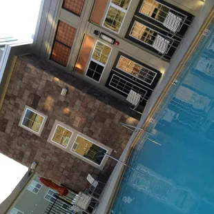 Relaxing by the pool