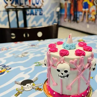 Pink chiffon cake