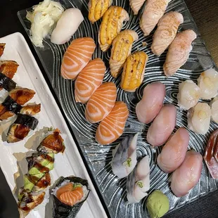 a variety of sushi