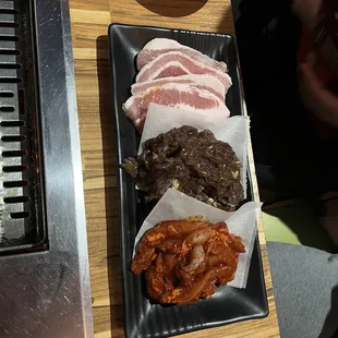 a plate of food on a table