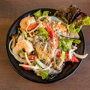 Thai Silver Noodle Salad with Seafood