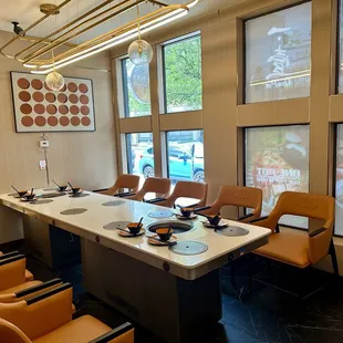 Semi private dining room overlooking the street