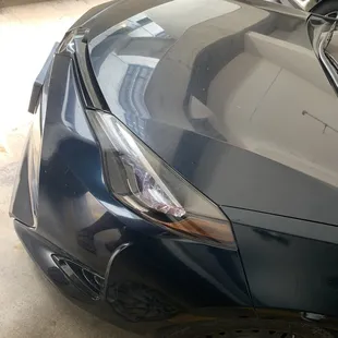 Another angle of the flat tire.