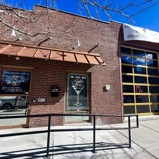 the outside of a brick building