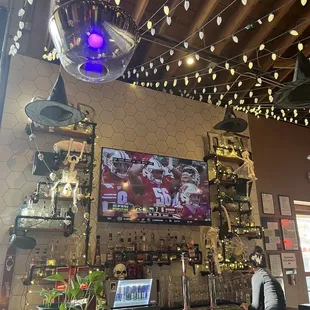 Bar during Halloween