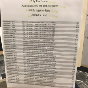 Poly pro banner prices